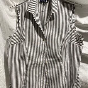 Sleeveless Jones of New York Striped Blouse L/G